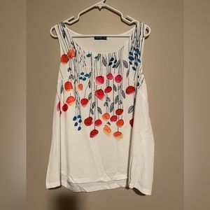 SHEIN white blouse, sleeveless